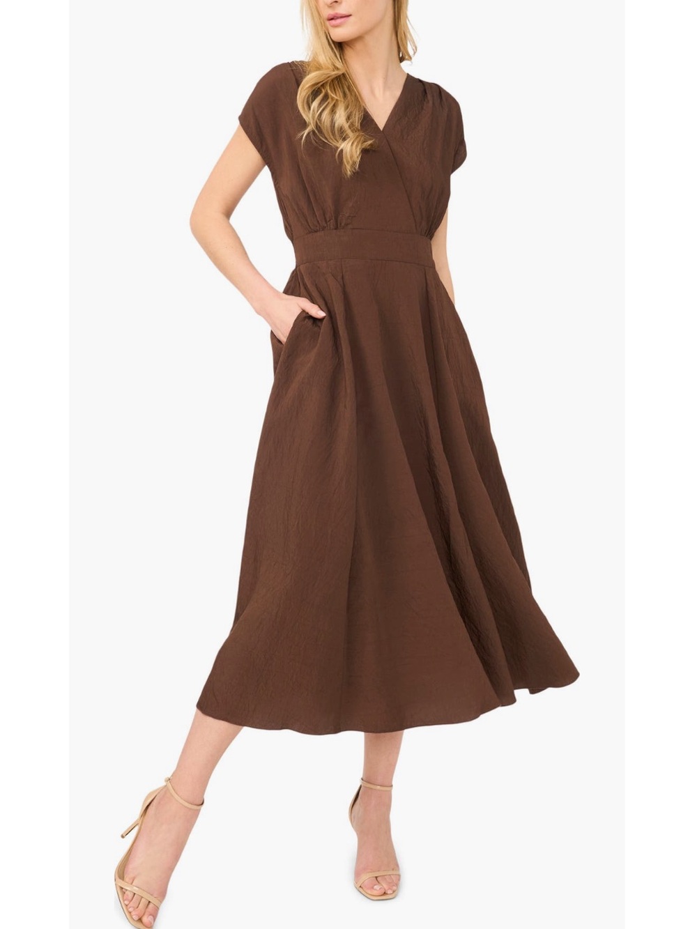 Halogen Dolman Sleeve Chocolate Brown Maxi Dress New!